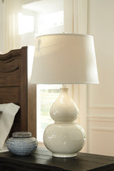 Prime Furniture - Ashley Furniture - Saffi Lighting - Table Lamp (Set of 2) / Cream - L100074X2